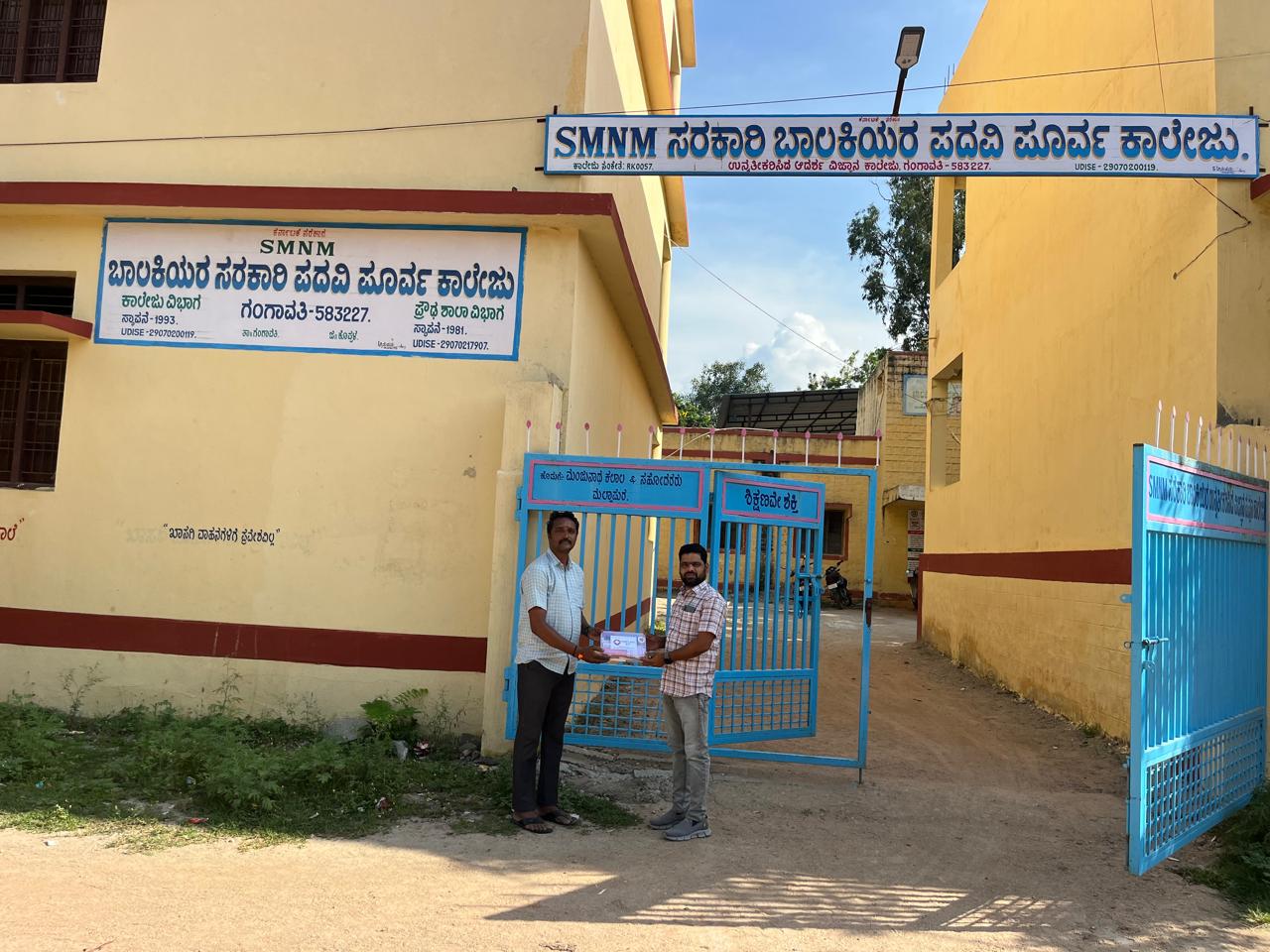 School receiving first aid kits